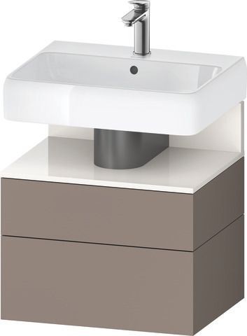 Duravit Qatego Waschtischunterbau wandhängend Basalt Matt 590x470x590 mm - QA4393022430010