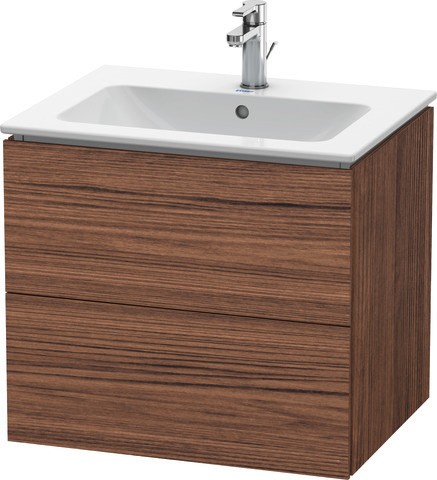 Duravit L-Cube Waschtischunterbau wandhängend Nussbaum dunkel Matt 620x481x550 mm - LC624002121