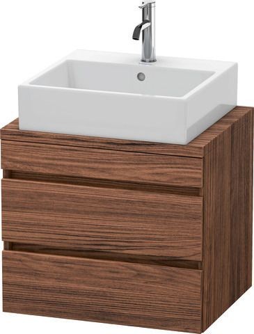 Duravit DuraStyle Konsolenwaschtischunterbau wandhängend Nussbaum dunkel Matt 600x478x512 mm - DS530