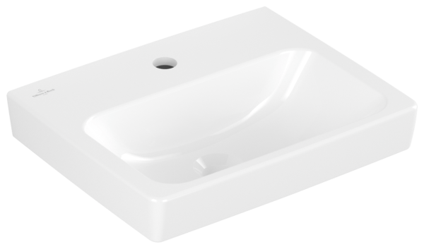 Villeroy & Boch Handwaschbecken Architectura 450x365 mm,, 1 Hahnloch ohne Überlauf Weiss Alpin cplu
