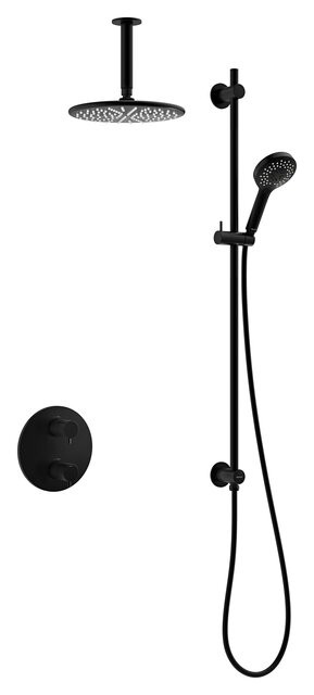Damixa SR 2 - Unterputz Thermostat Duschsystem, Mattschwarz, 571296100 571296100