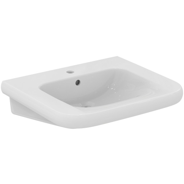Ideal Standard Waschtisch Contour 21+ 1.Hl. mit Ül. 650x555x175mm Weiß SmartGuard+, E3622HY