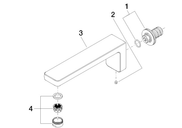 Dornbracht Wannenauslauf für Wandmontage LULU 13801710 Chrom