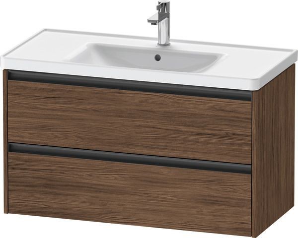 Duravit Ketho.2 Waschtischunterbau wandhängend Nussbaum dunkel Matt 984x455x549 mm - K25284021210000