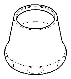 Dornbracht Haube Ersatzteile 092102055 24 x 29 x 30 mm Platin gebürstet