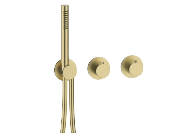 Herzbach MODUL7 Thermostat-Farbset 1 Verbraucher Brass Steel, 70.701001.1.41