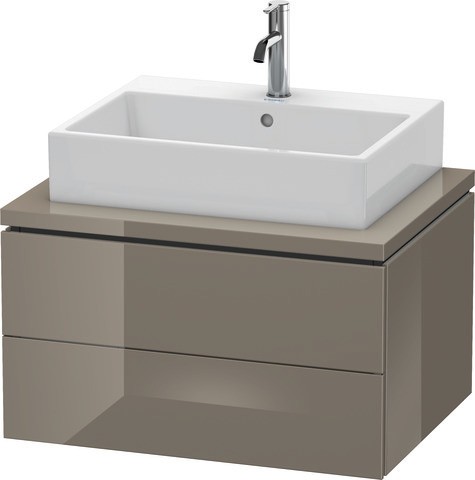 Duravit L-Cube Konsolenwaschtischunterbau wandhängend Flanell Grau Hochglanz 720x547x400 mm - LC5816