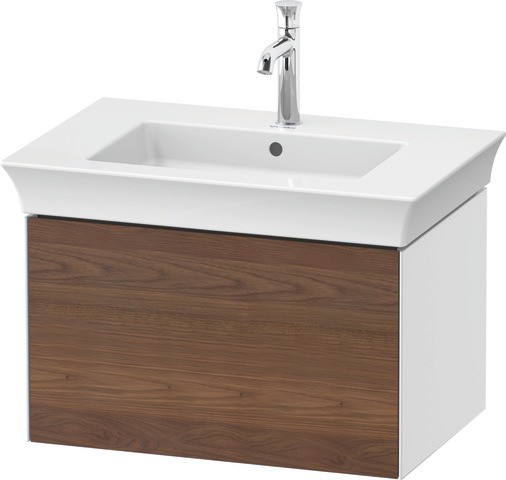 Duravit White Tulip Waschtischunterbau wandhängend Amerikanischer Nussbaum & Weiß Matt & Hochglanz 6