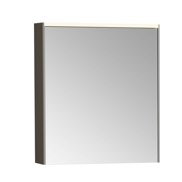 VitrA Prime LED-Spiegelschrank 62 x 16 x 70 cm (BxTxH) 1 Tür Türanschlag links gebürstet,67001
