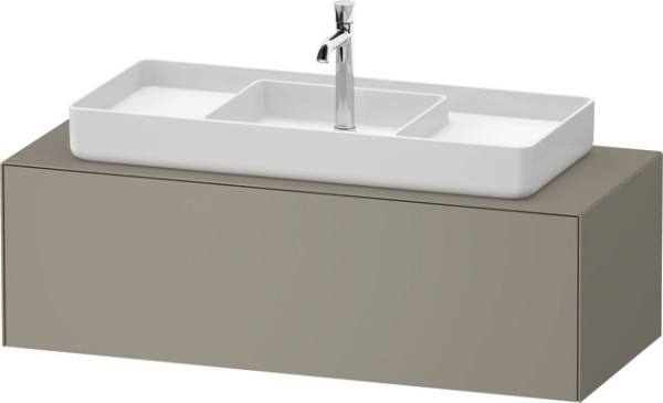 Duravit White Tulip Konsolenwaschtischunterbau wandhängend Stein Grau Seidenmatt 1300x550x408 mm - W