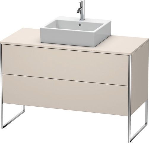 Duravit XSquare Konsolenwaschtischunterbau bodenstehend Taupe Supermatt 1200x548x778 mm - XS49220838