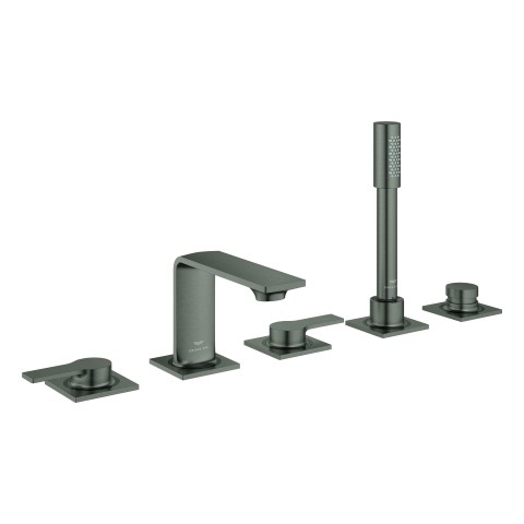 GROHE 5-Loch Wannenarmatur Allure 25221_1 hard graphite gebürstet, 25221AL1