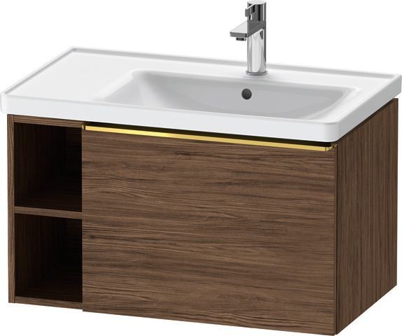 Duravit D-Neo Waschtischunterbau wandhängend Nussbaum dunkel Matt 784x452x440 mm - DE4257034210000