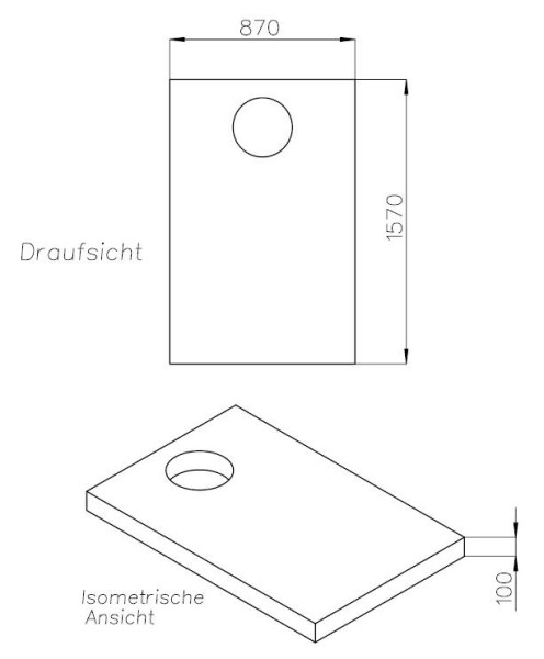 Neuesbad Wannenträger für Hoesch Muna 160x90x3