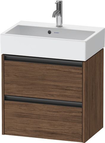 Duravit Ketho.2 Waschtischunterbau wandhängend Nussbaum dunkel Matt 584x390x549 mm - K25273021210000