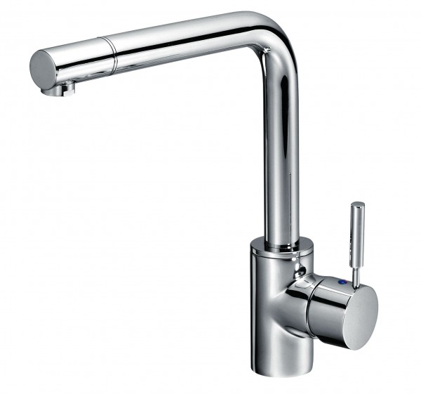 KAJA-Ipuri Einhebel-Küchenb. mit drehbarem Auslauf, Zylinderstifthebel, chrom