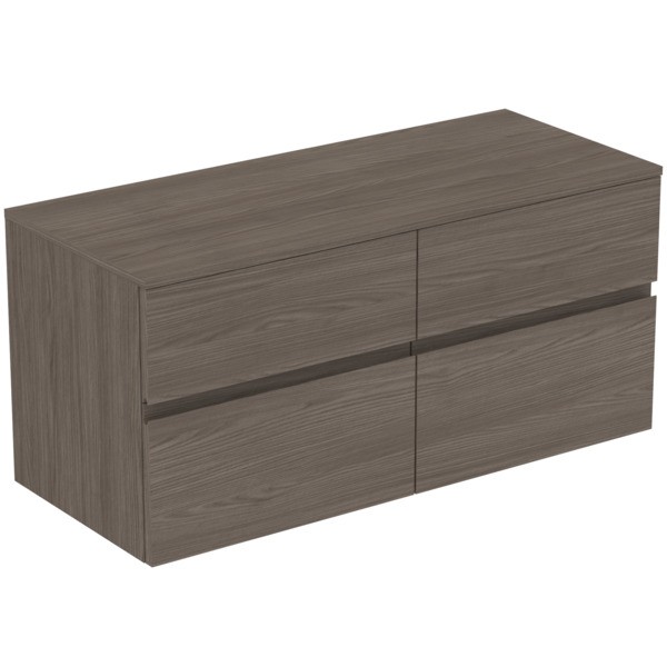Ideal Standard Waschtischunterschrank Finesse o.Ausschnitt 1202x505x558mm 4 Auszüge Ulme dunkel, E34