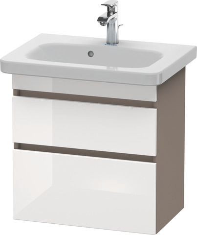Duravit DuraStyle Waschtischunterbau wandhängend Weiß & Basalt Hochglanz & Matt 580x368x610 mm - DS6