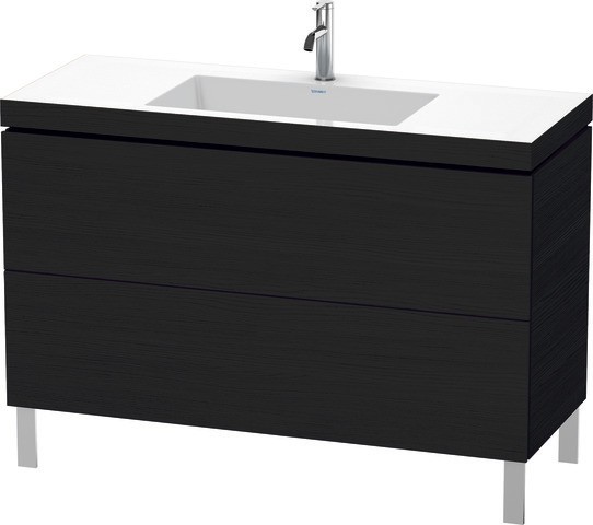 Duravit L-Cube c-bonded Set bodenstehend Eiche Schwarz Matt 1200x480x698 mm - LC6939O1616