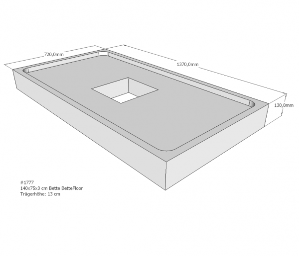 Neuesbad Wannenträger für Bette Floor 1400x750x35