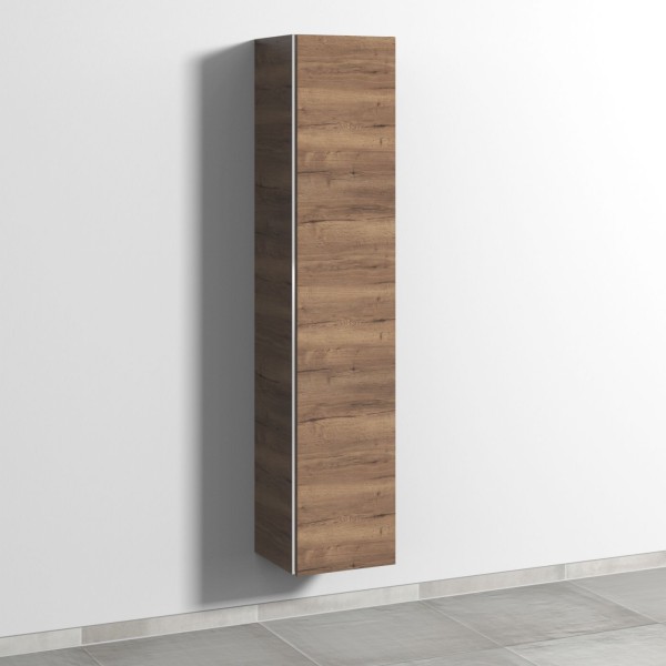 Sanipa 3way Hochschrank mit 1 Tür, Eiche-Tabak