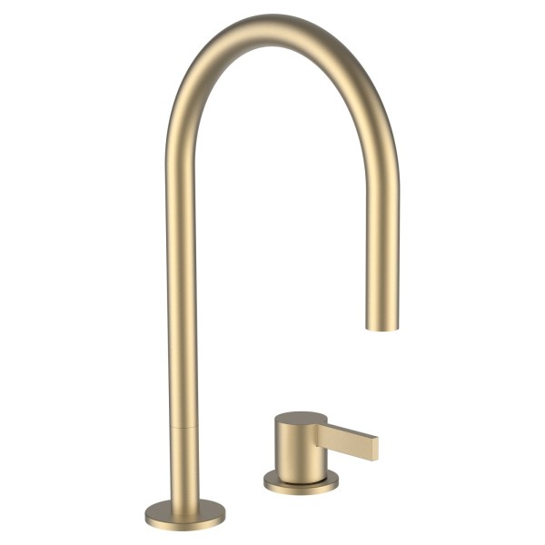 LAUFEN 2-Loch-Waschtischmischer Kartell LAUFEN Schwenkauslauf Ausladung 166 mm ohne Ablaufventil PVD
