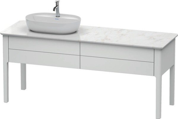 Duravit Luv Konsolenwaschtischunterbau bodenstehend Weiß Seidenmatt 1733x570x743 mm - LU9563L3636