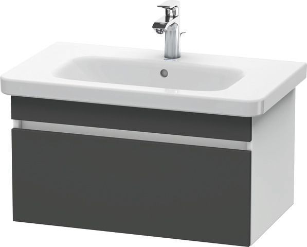Duravit DuraStyle Waschtischunterbau wandhängend Graphit & Weiß Matt 730x448x398 mm - DS638104918
