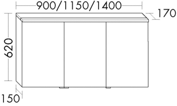 Burgbad Spiegelschrank Sys30 PG1 Aqua 620x1500x170 Weiß Matt, SPFO150LF1719