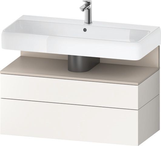 Duravit Qatego Waschtischunterbau wandhängend Weiß Supermatt 990x470x590 mm - QA4395091840010