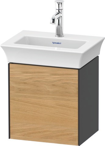 Duravit White Tulip Waschtischunterbau wandhängend Natur Eiche & Graphit Hochglanz & Matt 384x298x41