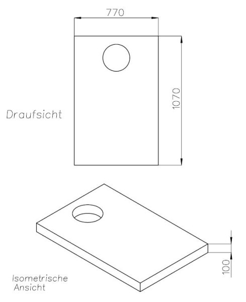 Neuesbad Wannenträger für Laufen Pro Abl. kurze Seite 110x80x3,3