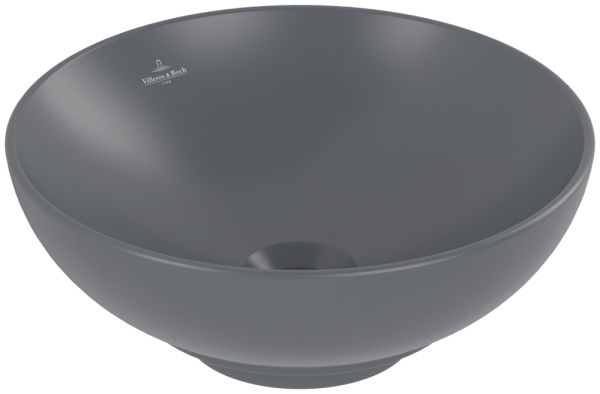 Villeroy & Boch Aufsatzwaschbecken Loop & Friends 4A4 501 380x380x150mm Graphite CeramicPlus, 4A4501