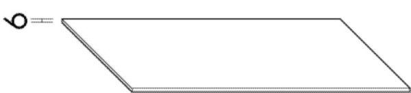 Burgbad Glaseinlegeboden 6x317x267 , GB3500