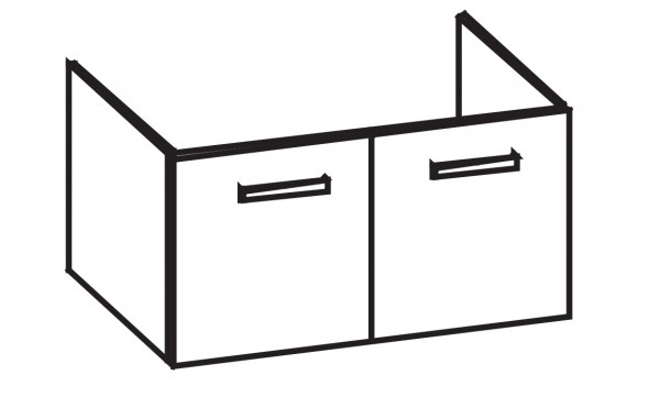 Artiqua 413 Waschtischunterschrank für Preciosa 124200, 124220, 124230, 124240 Stahlgrau, 413-WU2T-K