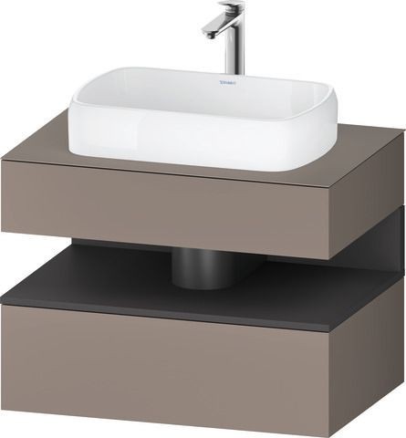 Duravit Qatego Konsolenwaschtischunterbau wandhängend Basalt Matt 800x550x600 mm - QA4730049430000