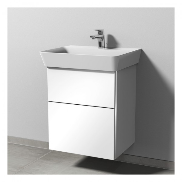 Sanipa 3way Waschtischunterbau zu Ideal Standard Connect Air Cube Waschtisch mit 2 Auszügen, Eiche-K