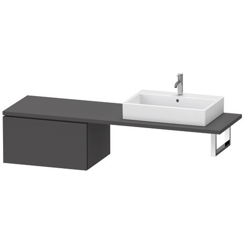 Duravit L-Cube Unterschrank für Konsole Graphit Matt 720x547x400 mm - LC585404949