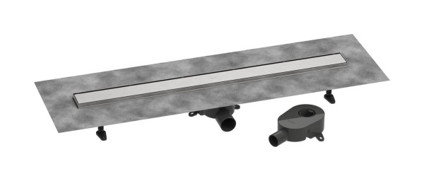 Hansgrohe Komplettset Duschrinne RainDrain Go 900 rücks.beflies.Stand./flache Instal. edelstahl geb