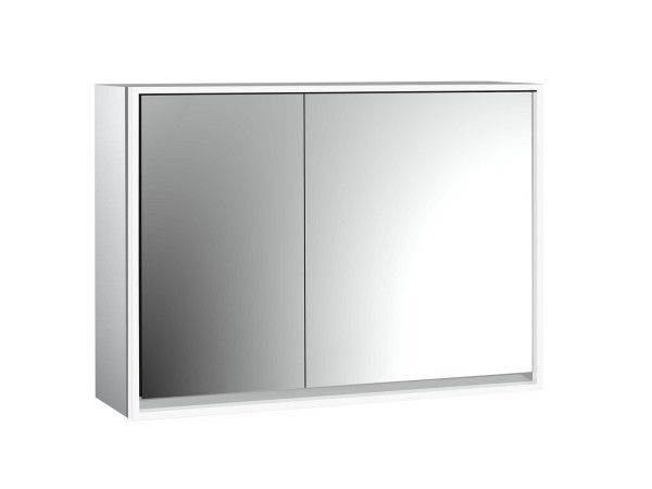 emco LED-Lichtspiegelschrank Loft Aufputz, 1000 mm, breite Tür rechts Rückwand weiß, 979806114