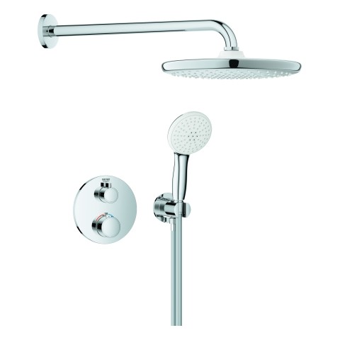 GROHE Unterputz-Duschsystem Grohtherm 103996 rund 2 ASV für Duschrahmen Mono chrom, 1039960000