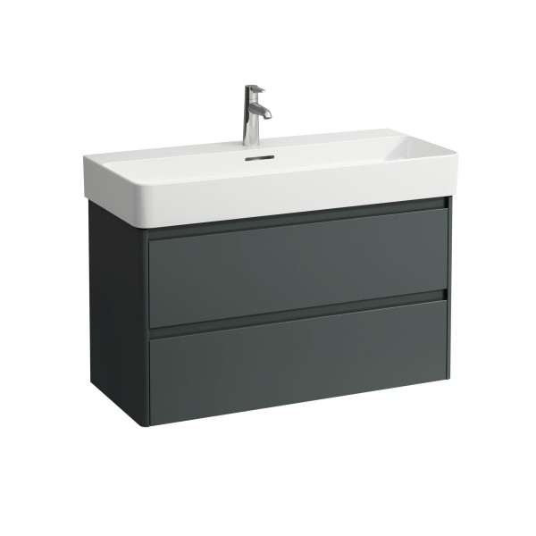 LAUFEN Waschtischunterschrank BASE 2.0 400x920x515 2 Schubl m. Griffmulde f.WT H810287 verkehrsgrau,