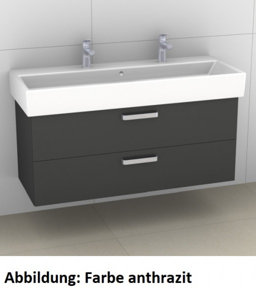 Artiqua 414 Waschtischunterschrank für Memento 5133C4,Oxid Hellgrau quer, 414-WU2L-V19-7183-721