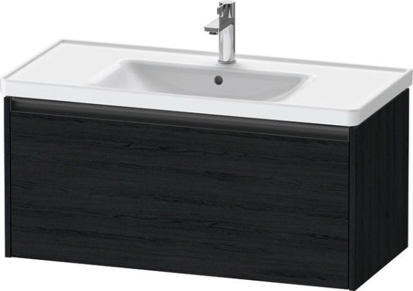 Duravit Ketho.2 Waschtischunterbau wandhängend Eiche Schwarz Matt 984x455x440 mm - K25084016160000