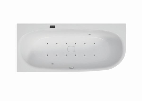 Hoesch Whirlpool iSensi Eck 1800x800 Monolith li. Befüllung Weiß, BiColor Weiß-Grau, 3889i.112310002