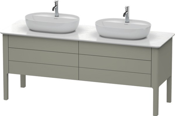 Duravit Luv Konsolenwaschtischunterbau bodenstehend Stein Grau Seidenmatt 1733x570x743 mm - LU9567B9