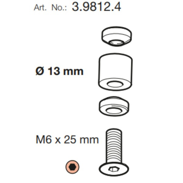LAUFEN Befestigungsdübel (1x) D13 zu Handtuchhalter LANI, H3981240000001