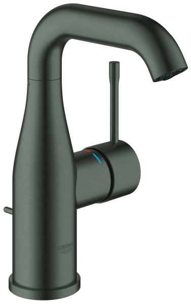 GROHE Waschtischarmatur Essence M-Size U-Auslauf hard graphite gebürstet, 24173AL1