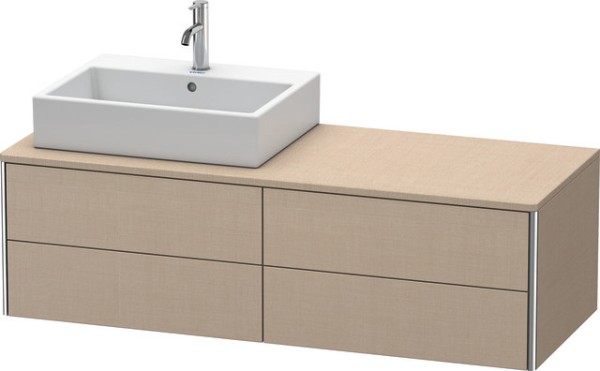 Duravit XSquare Konsolenwaschtischunterbau wandhängend Leinen Matt 1400x548x400 mm - XS4913L7575