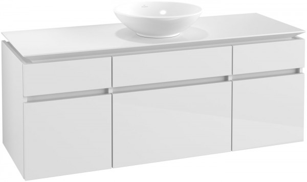 Villeroy & Boch Waschtischunterschrank Legato B24600, WT mittig Glossy White, B24600DH